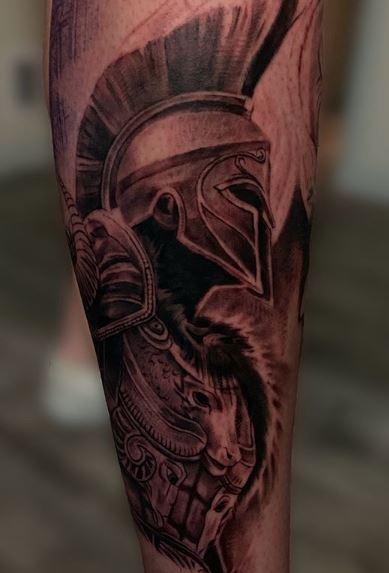 Tattoos - Matt Morrison Trojan Warrior - 140825